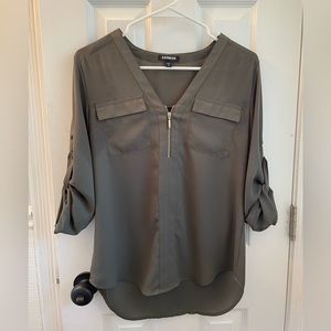 Dark green express top size small